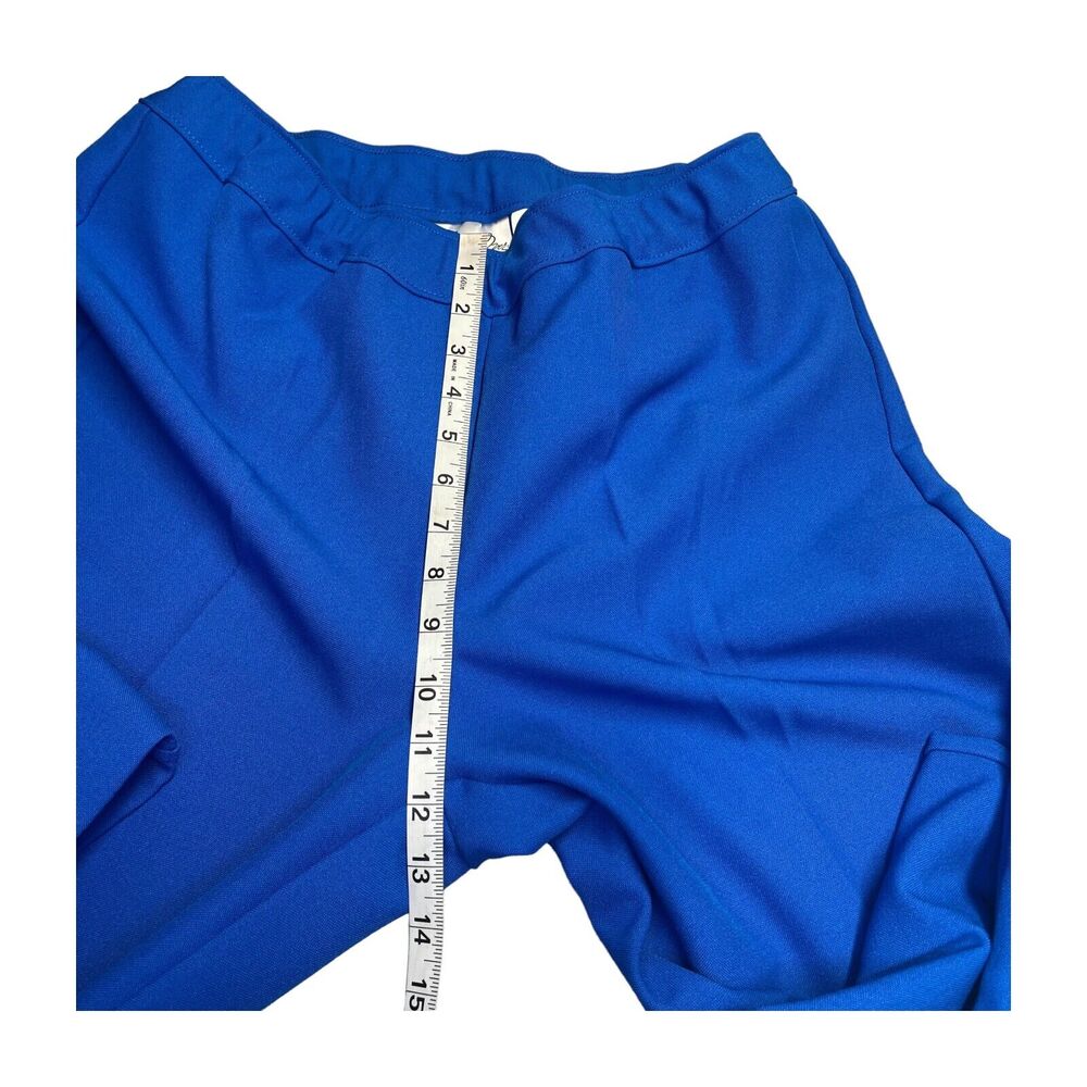 Bend Over Pants Women's 12W Blue 100% Polyester Classic Mid-Rise Straight Leg - Picture 4 of 6
